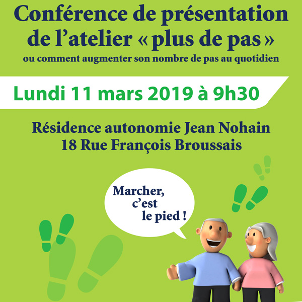 Conférence de présentation de l'atelier « plus de pas »