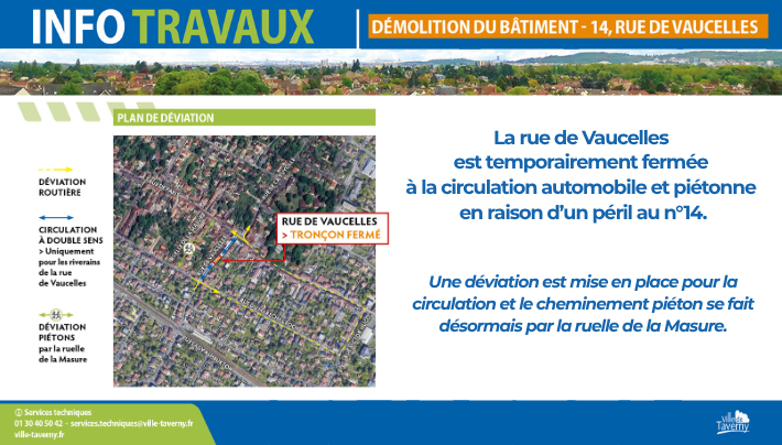 Information travaux - Rue de Vaucelles