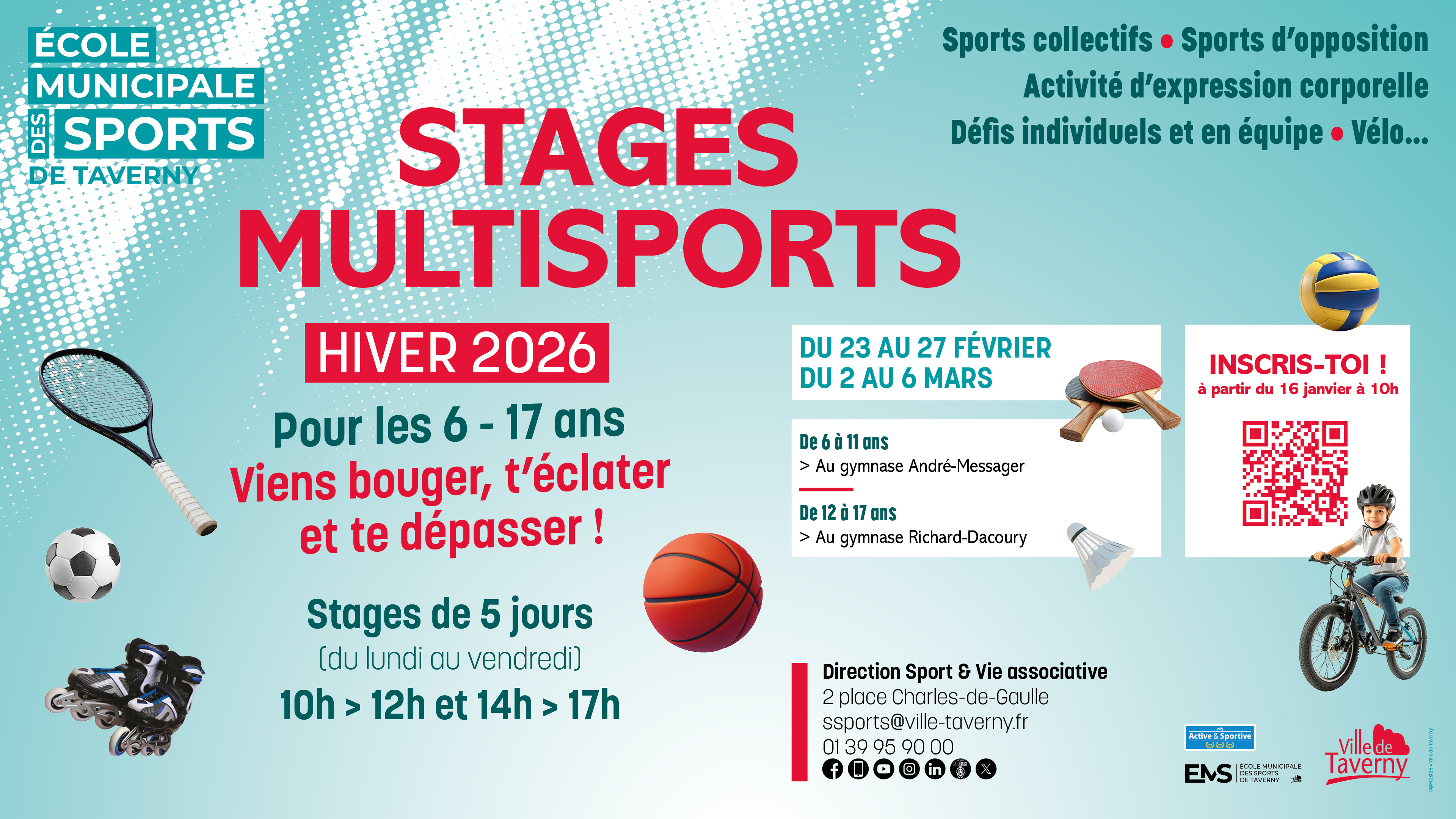 Vacances d’hiver : les inscriptions pour les Stages Multisports sont ouvertes !