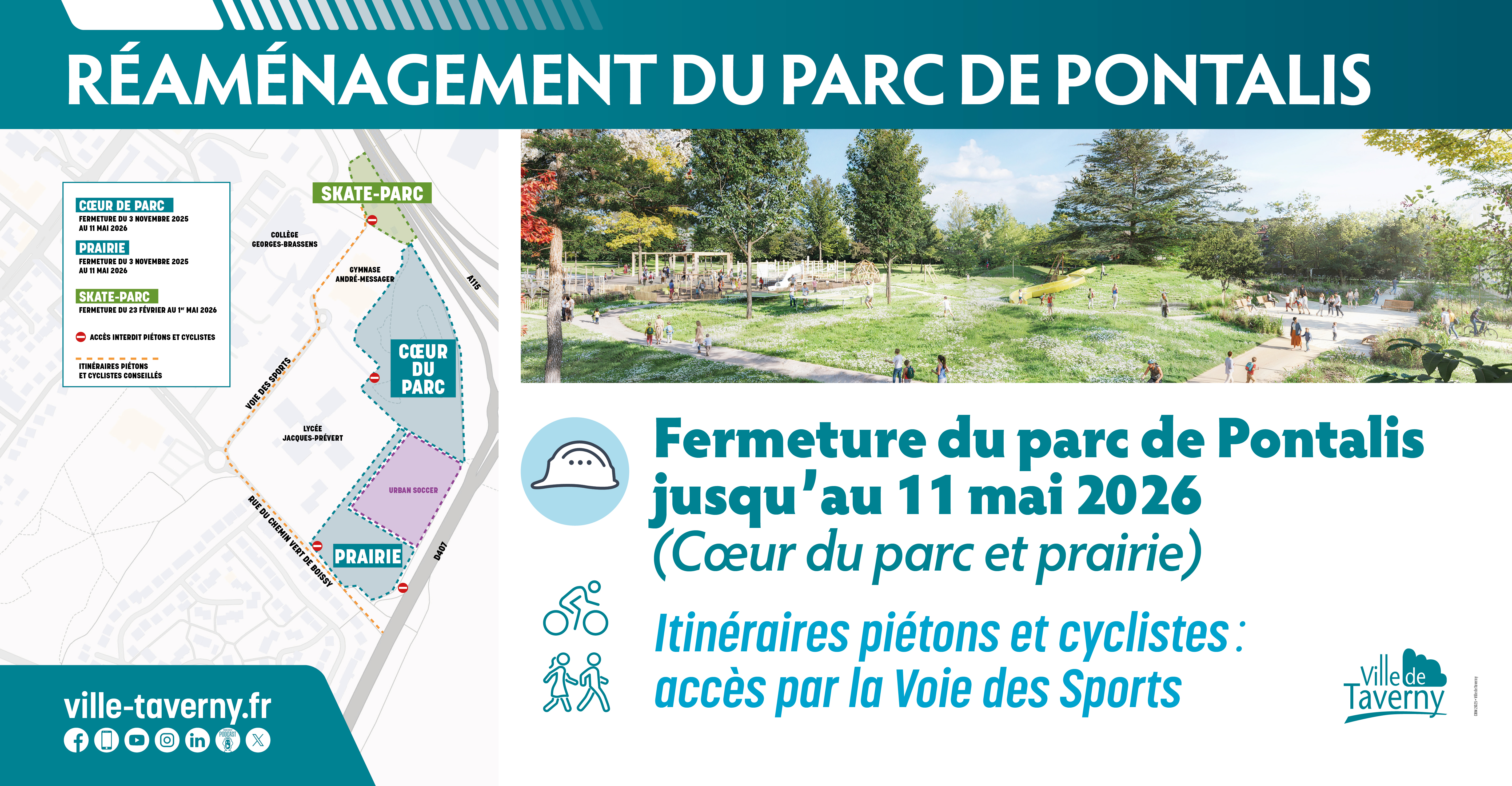 Les travaux de réaménagement du Parc Pontalis