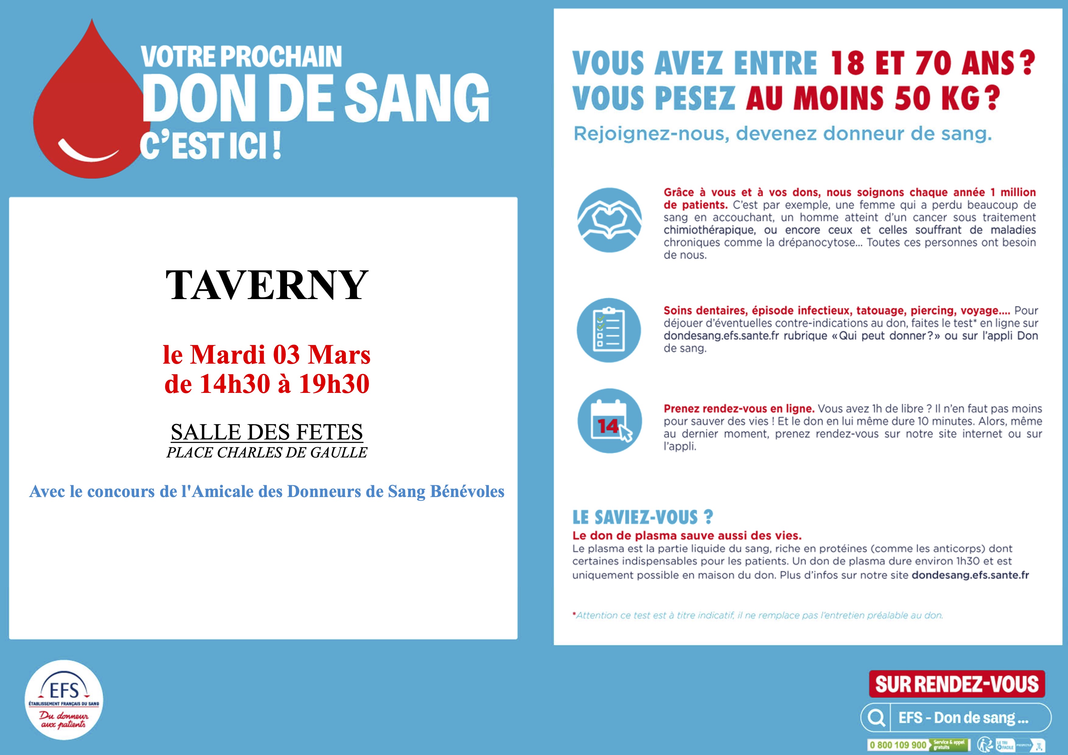 Collecte de don de sang