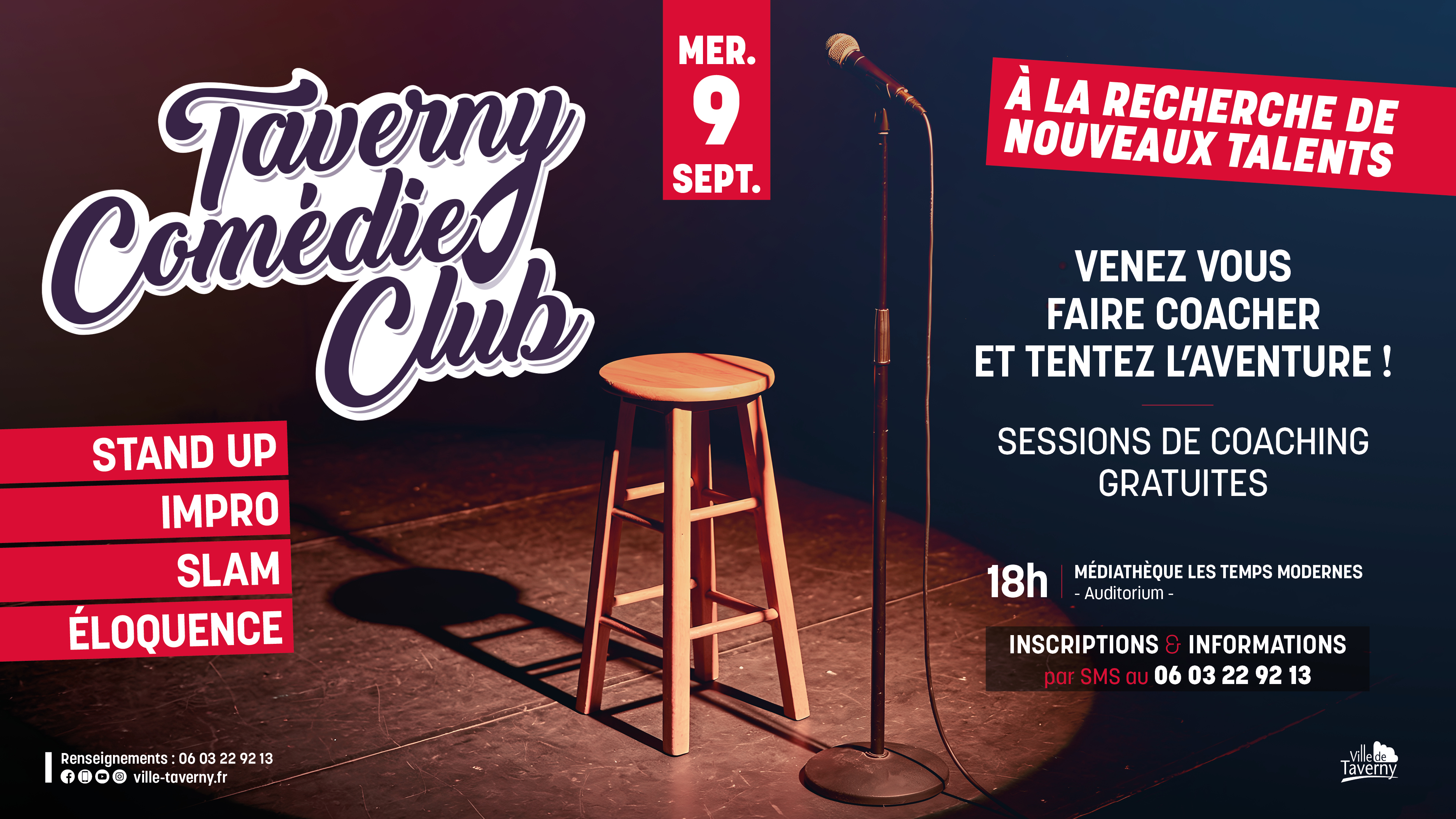 Taverny Comédie Club : à la recherche de nouveaux talents !