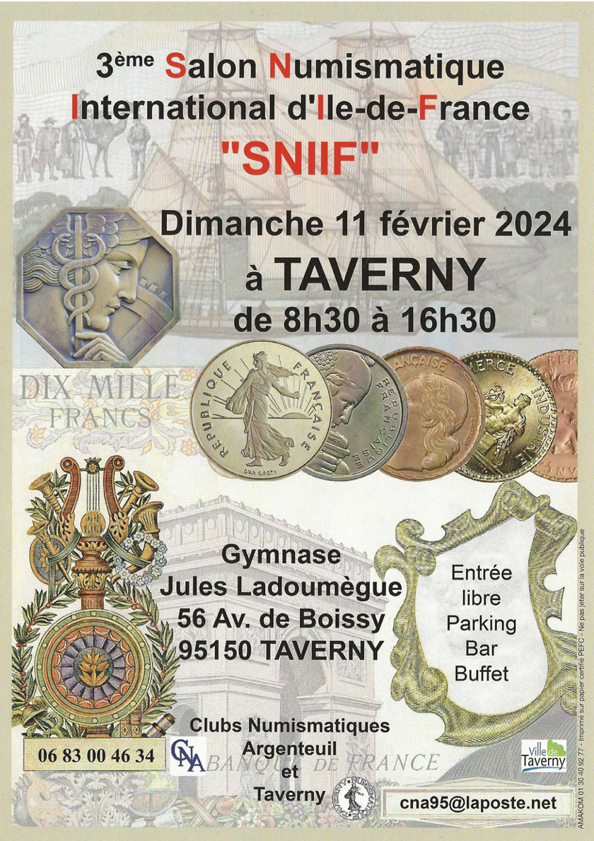 Salon Numismatique International d’Ile de France (SNIIF) 