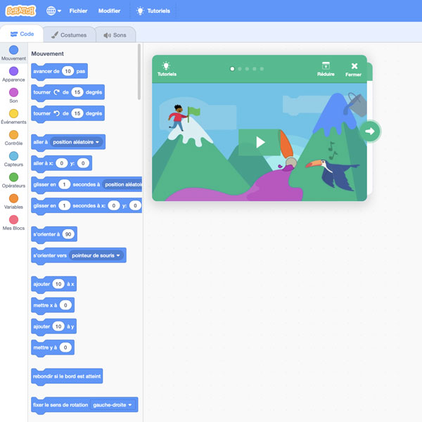 Atelier Scratch - Codage