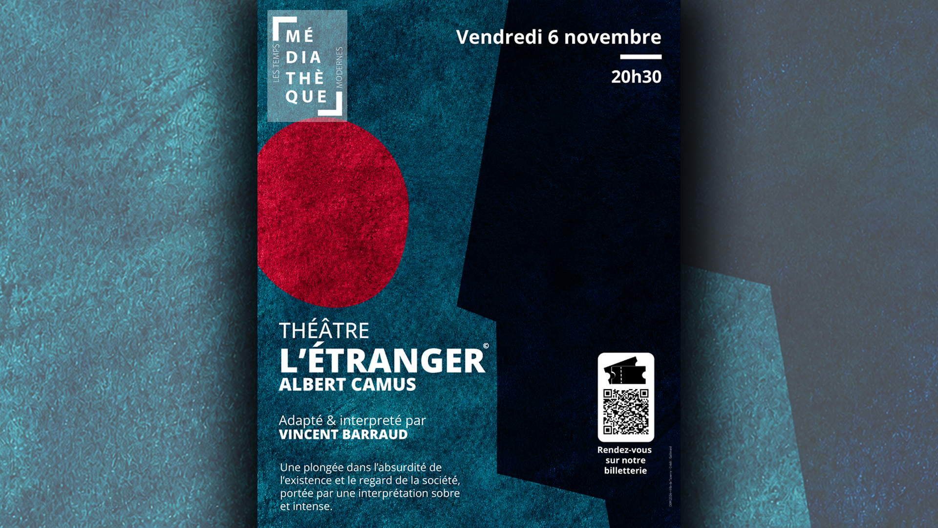 Théâtre : L'Étranger d'Albert Camus à la Médiathèque
